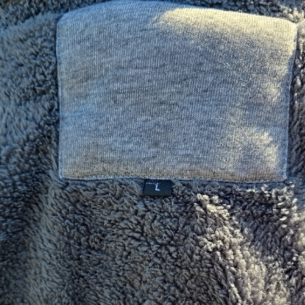 Men's Gray Fleece Zip-Up Sweater